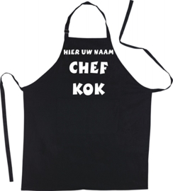 Luxe schort Chef Kok met naam