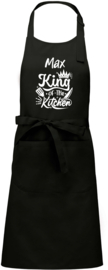 Luxe schort - King of the Kitchen - met voornaam