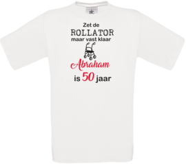 Unisex - T-shirt - Rollator - Abraham 50 jaar