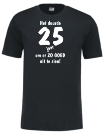 Unisex T-shirt - zwart - Het duurde xx jaar