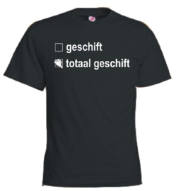 T-shirt zwart Totaal geschift