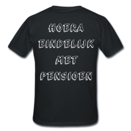 T-shirt zwart Pensioen