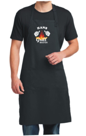 Barbecue schort + BBQ handschoen - Grill master - met naam