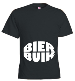 T-shirt zwart Bierbuik