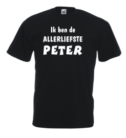 T-shirt heren zwart Liefste Peter