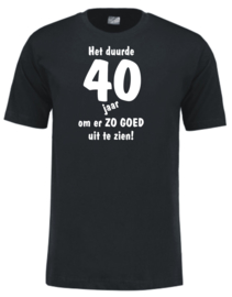 Unisex T-shirt - zwart - Het duurde xx jaar