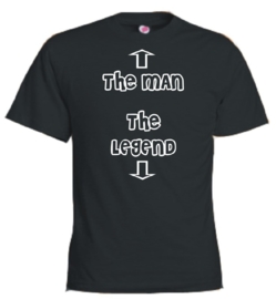 T-shirt zwart The man the legend