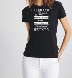 T-shirt zwart- Het scheelt weinig - Sportclub