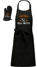 BBQ schort Grillmaster met bestek - met handschoen