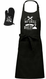 Luxe BBQ schort + handschoen  - My grill my rules