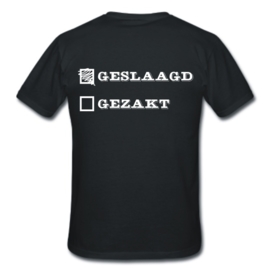 T-shirt zwart Geslaagd