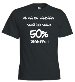 T-shirt zwart volle 50%