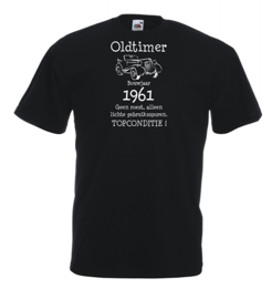 Unisex T-shirt zwart Oldtimer