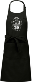 Luxe schort - Never trust a skinny cook