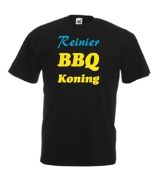 BBQ Koning met voornaam ZWART 2 kleuren