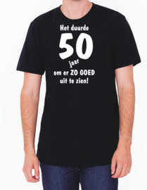 Unisex T-shirt - zwart - Het duurde xx jaar