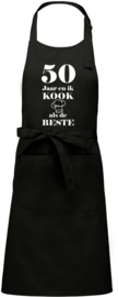 Luxe schort xx jaar "Ik kook als de beste"