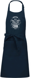 Luxe schort - Never trust a skinny cook