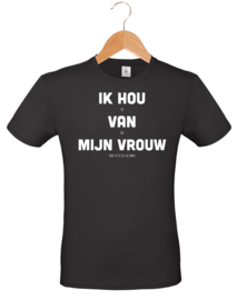 T-shirt - zwart - Ik hou van mijn vrouw