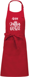 Luxe schort - Queen of the Kitchen - met voornaam