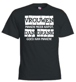 T-shirt zwart Vrouwen - drank