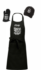 BBQ - Cadeauset - Natural born Griller - met naam