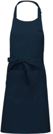 Schort "Masterchef" onbedrukt - Navy / Marine blauw