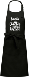 Luxe schort - Queen of the Kitchen - met voornaam