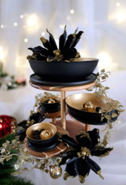 Tupperware - Allegra zwart/goud Dessertschaaltjes 275 ml (2)