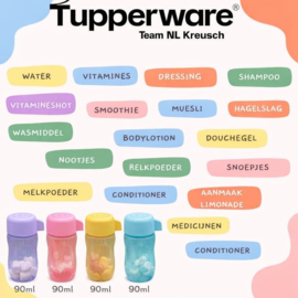 Tupperware - Mini Eco Easy flesjes (4x90ml)