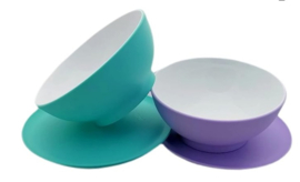 Tupperware - Allegra Dessertschaaltjes in mint en lila  275 ml