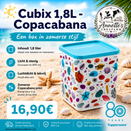 Tupperware - Cubix 1,8 ltr. Copacabana