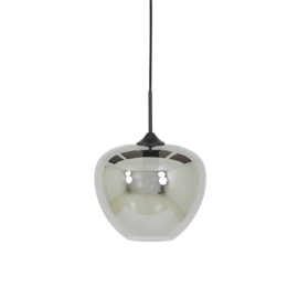 Hanglamp Ø30x25 cm MAYSON smoke glas-mat zwart