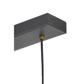 Hanglamp 7L 84x15x57 cm MARLEY mat zwart-antiek brons