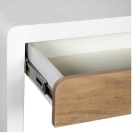 VERONA - console 2 lades - kalkpleister - L 120 x W 40 x H 80 cm - gebroken wit