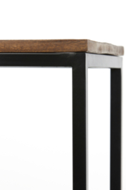 Zuil S/2 30x30x83+36x36x103 cm BRYSON hout bruin-zwart