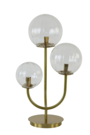 Tafellamp 3L 38x20x60 cm MAGDALA glas helder+goud