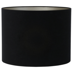 Kap cilinder 40-40-30 cm VELOURS zwart-taupe
