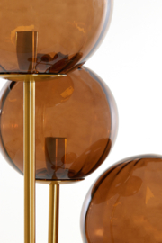 Vloerlamp 4L E14 42x20x182 cm MAGDALA glas bruin+goud