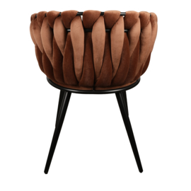 Wave Chair Velvet Koper