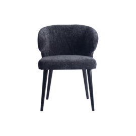 Fiori Anthracite dining chair black wooden legs