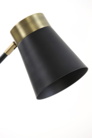 Bureaulamp 22x20x55 cm BRAJA mat zwart-antiek brons