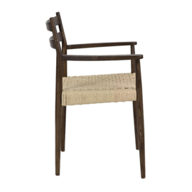 MINOU - stoel - essenhout / papier - L 51,5 x W 57 x H 80 cm - walnoot