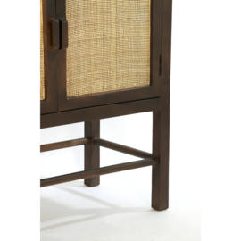 Kast 88x40x84 cm NIPOS mango hout donker bruin