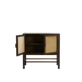 Kast 88x40x84 cm NIPOS mango hout donker bruin