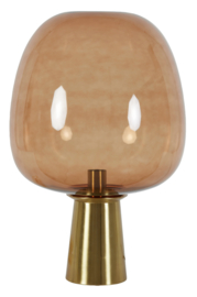 Tafellamp Ø40x59 cm MAYSONY brons+glas bruin