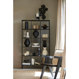Kast open 106x35x190 cm RAYNA hout zwart