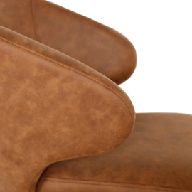 Eetkamerstoel Pete – Microleder Cognac (Set van 2)