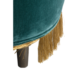 Stoel 81,5x76,5x76,5 cm GALATI velvet petrol+goud