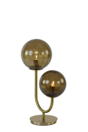 Tafellamp 2L 33x18x43 cm MAGDALA glas bruin+goud